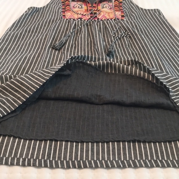 Entro Embroidered Striped Sleeveless Dress - Picture 10 of 12